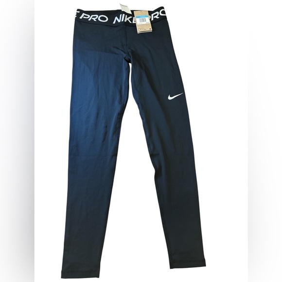 Nike Pro Leggings Black Womens Medium Black NWT Activewear Athleisure - Picture 1 of 4